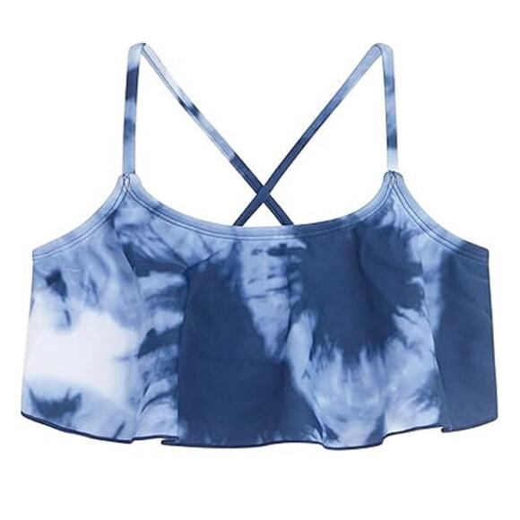 New Kanu Surf Girls Size 14 Alania Flounce Beach Sport 2 Piece Bikini Swimsuit - Picture 2 of 3